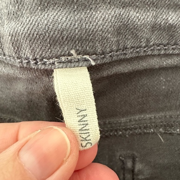 Rag & Bone The Skinny Distressed in Charcoal Gray Jeans Size 25 - Picture 12 of 15